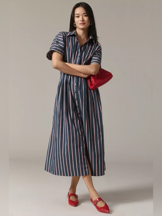 Exquise Dresses & Skirts - Anthropologie The Tobie Shirt Midi Dress by Exquise Size M